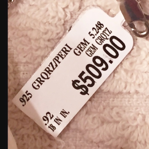 Green quartz and Peridot 925 Pendent Braided 925 Chain - Picture 4 of 12